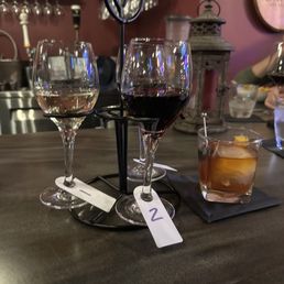 Wine Flight and an Old Fashion. Wine Flight and an Old Fashion.
