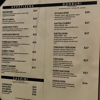 Restaurant Kiibo - Menu - Japanese Near Me - Lihue, Hawaii