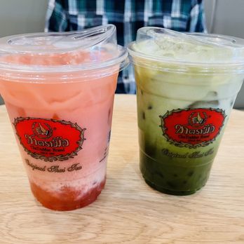 ChaTraMue Original Thai Tea - Rose milk tea and Matcha milk tea - Bubble Tea Near Me - Rosemead, California