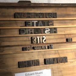 Deutschheim State Historic Site - Printing letters