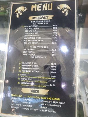 Menu photo 2 Spartacos Baytown, TX