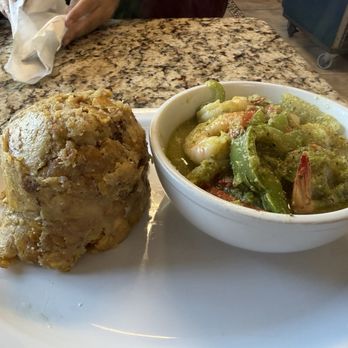 La Lechonera Restaurant - Mofongo with shrimp and garlic sauce. - Latin American Near Me - Roslindale, Massachusetts La Lechonera Restaurant - Mofongo with shrimp and garlic sauce. - Latin American Near Me - Roslindale, Massachusetts