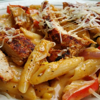 Lucky's 13 Pub - Cajun chicken pasta close up. Tasty good but no small salad, needs a better bread and about $3 more than other restaurants. - Music Venues Near Me - Mendota, Minnesota