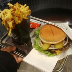 Steak 'n Shake - Double Steakburger and fries