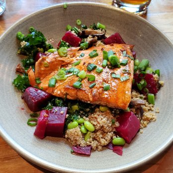 Tavern Hall - Sesame Salmon Bowl - New American Near Me - Bellevue, Washington Tavern Hall - Sesame Salmon Bowl - New American Near Me - Bellevue, Washington