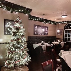 Holiday decorations in the dining room