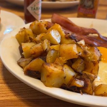 Sunset Grill - Three eggs with 2 bacons 2 sausage - Breakfast & Brunch Near Me - Vaughan, Ontario Sunset Grill - Three eggs with 2 bacons 2 sausage - Breakfast & Brunch Near Me - Vaughan, Ontario
