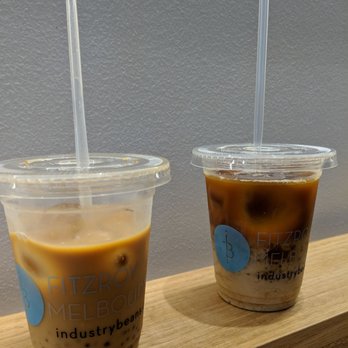 Industry Beans - Two bubble cup coffees, salted caramel flavor - Coffee & Tea Near Me - Melbourne, VIC