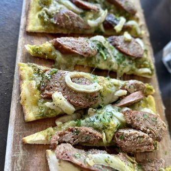 Ático - Ft. Worth - Deer Salami, Roasted Fennel, Manchego, Roasted Jalapeño Pesto - Tapas Bars Near Me - Fort Worth, Texas Ático - Ft. Worth - Deer Salami, Roasted Fennel, Manchego, Roasted Jalapeño Pesto - Tapas Bars Near Me - Fort Worth, Texas