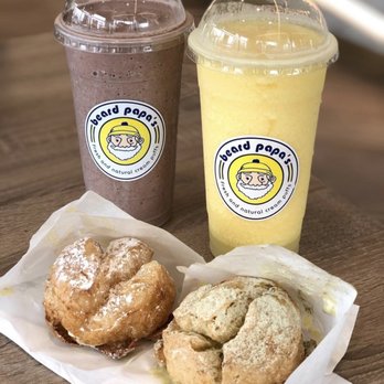 Beard Papa's - two pastries and a drink - Desserts Near Me - Richmond, British Columbia