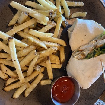 Wishbone & Flynt - Martin House Chicken wrap...fries were on point! Crispy yet light and seasoned well. - Cocktail Bars Near Me - Fort Worth, Texas Wishbone & Flynt - Martin House Chicken wrap...fries were on point! Crispy yet light and seasoned well. - Cocktail Bars Near Me - Fort Worth, Texas