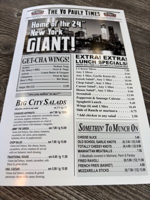 Menu photo 5 Yo Pauly's Chandler, AZ