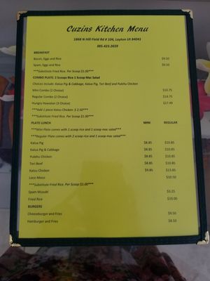Menu photo 8 Cuzins Kitchen Layton, UT