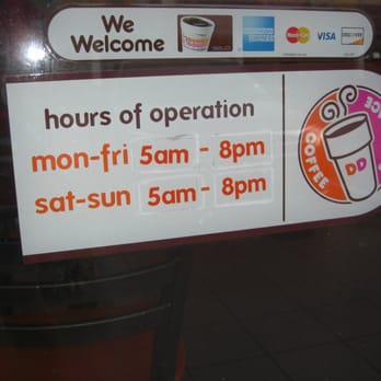 Dunkin' - Sign which states they're open until 8 pm - except they're not! - Donuts Near Me - Palm Beach Gardens, Florida Dunkin' - Sign which states they're open until 8 pm - except they're not! - Donuts Near Me - Palm Beach Gardens, Florida