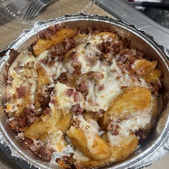 Fiesta Pizza - Potato wedges with bacon cheese and ranch on side - Pizza Near Me - Upland, California Fiesta Pizza - Potato wedges with bacon cheese and ranch on side - Pizza Near Me - Upland, California