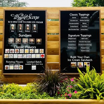 The Wright Scoop - Menu - Ice Cream & Frozen Yogurt Near Me - North Smithfield, Rhode Island