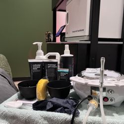 Microdermabrasion set up.