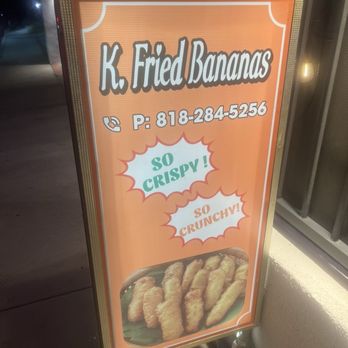K Fried Banana - Call in for pick up... I will be. - Desserts Near Me - Reseda, California K Fried Banana - Call in for pick up... I will be. - Desserts Near Me - Reseda, California