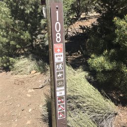 Marker indicating the start of the hike.