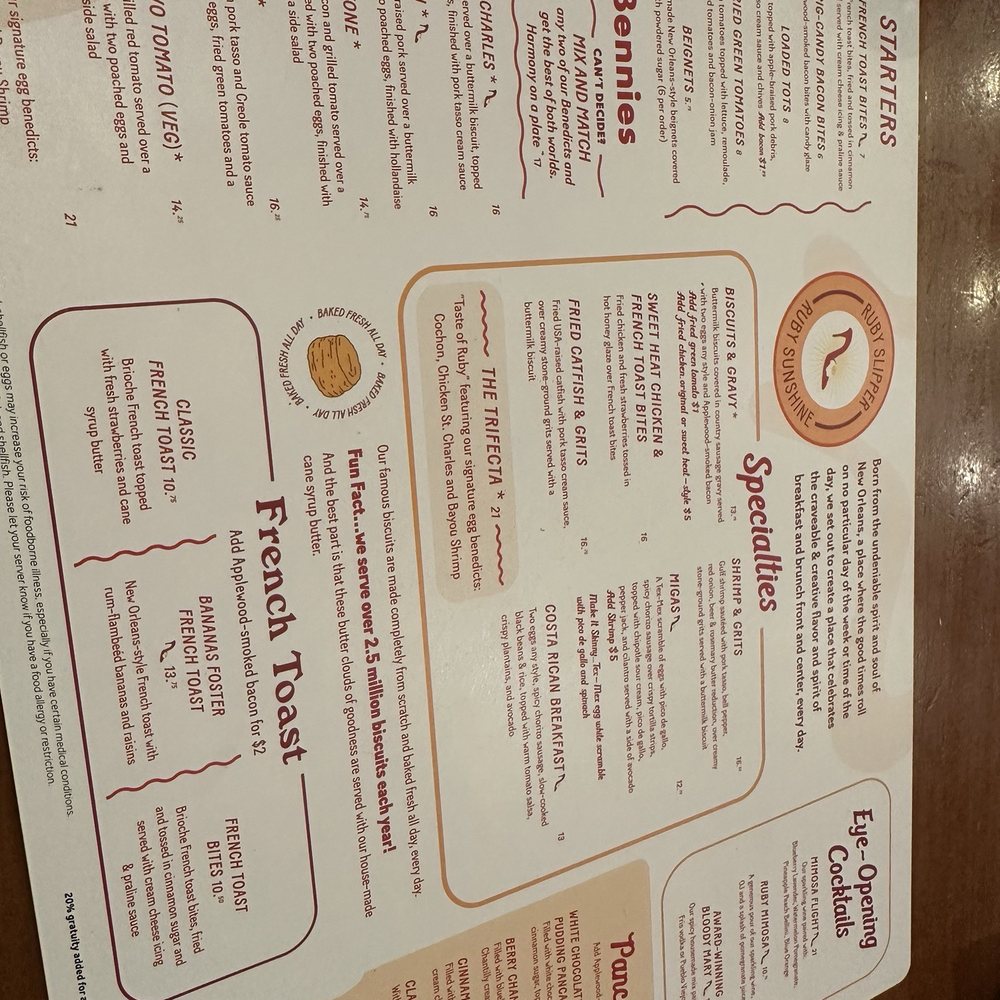 Ruby Slipper Decatur - Menu - Breakfast & Brunch Near Me - New Orleans, Louisiana