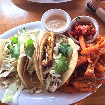 Veggie Grill by Next Level - 3 fish tacos to a plate - Sandwiches Near Me - El Segundo, California Veggie Grill by Next Level - 3 fish tacos to a plate - Sandwiches Near Me - El Segundo, California