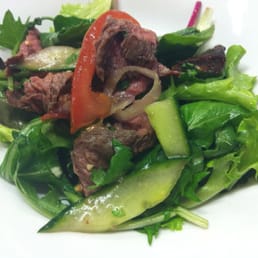 Beef salad from cooking class