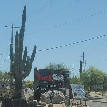 The Horny Toad - The sign. - American Near Me - Cave Creek, Arizona