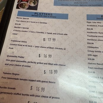 Taqueria Bazzar Mexicano - Menu 04/2026 - Mexican Near Me - Bossier City, Louisiana Taqueria Bazzar Mexicano - Menu 04/2026 - Mexican Near Me - Bossier City, Louisiana