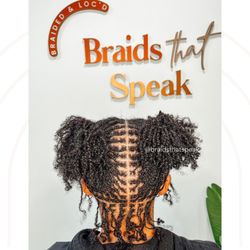 Braids That Speak - These are Microlocs Twists (with her own hair). This was done in our MD location.