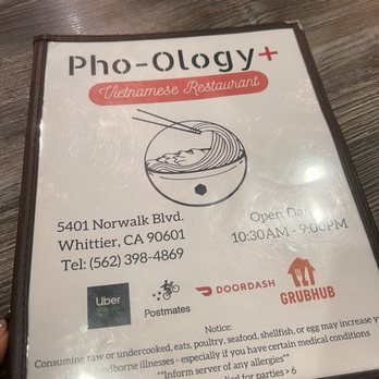 Pho-Ology - Menu - Vietnamese Near Me - Whittier, California Pho-Ology - Menu - Vietnamese Near Me - Whittier, California