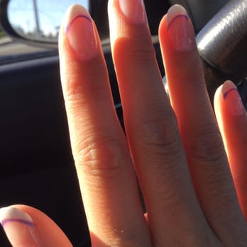 Lavish Nails & Spa - Space between thin line & french tip. Told her & didn't properly fix it. + I also felt like she rushed. - Nail Salons Near Me - Bothell, Washington