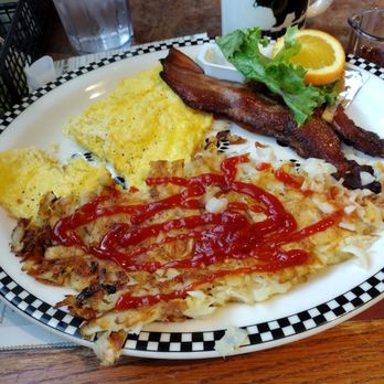 Black Bear Diner - Grizz breakfast Hash brown,eggs,bacon, sausage and ham - Diners Near Me - Colma, California Black Bear Diner - Grizz breakfast Hash brown,eggs,bacon, sausage and ham - Diners Near Me - Colma, California