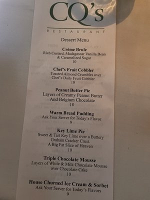 Menu photo 3 CQ's Restaurant Harbourtown Hilton Head Island, SC