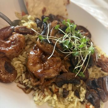 Spiro's Taverna of Wellington - Shrimp Marsala with Rice and Pita - Greek Near Me - Wellington, Florida Spiro's Taverna of Wellington - Shrimp Marsala with Rice and Pita - Greek Near Me - Wellington, Florida