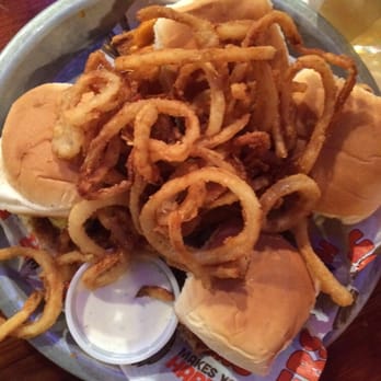 Hooters - Sliders with onion straws - Chicken Wings Near Me - Chantilly, Virginia Hooters - Sliders with onion straws - Chicken Wings Near Me - Chantilly, Virginia