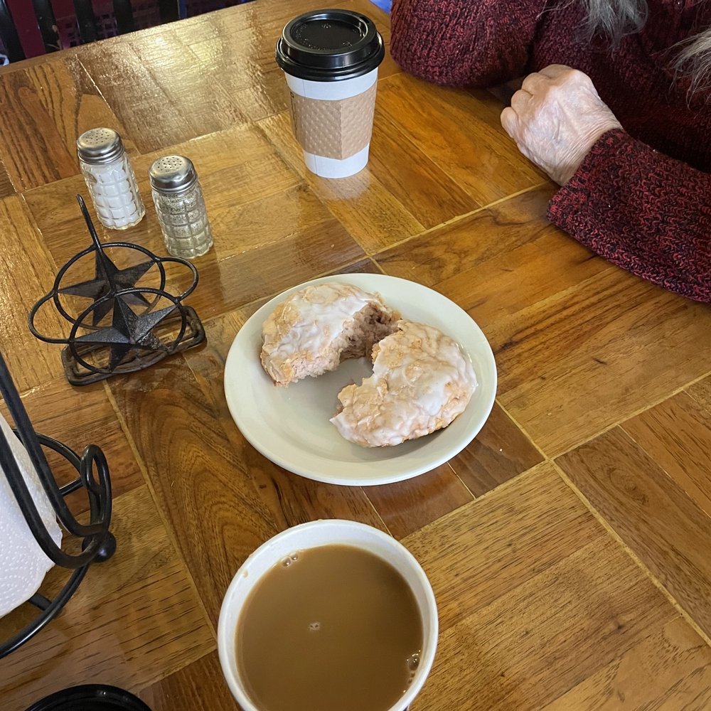 Enjoying coffee and cake Enjoying coffee and cake