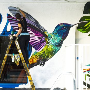 Samara Ash Studio - Mural in Process. "Flight" by Samara Ash.  Edgewater, Miami, Florida www.SamaraAsh.com   © Samara Ash Studio ... Bespoke Art Solutions - Art Consultants Near Me - Miami, Florida