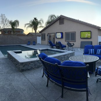 Blueline Pool Construction - Starting to add furniture - Pool & Hot Tub Service Near Me - Ontario, California