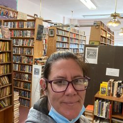 Phoenix Books - Back in 2021 when masks were mandatory I still pulled mine down long enough for a photo and a deep inhale of the old book scent!