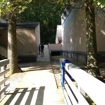 Nathan Bedford Forrest State Park - The walkway up to the group cabins - Parks Near Me - Eva, Tennessee