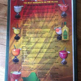 Mexico Restaurant - Margarita Menu - Mexican Near Me - Honolulu, Hawaii