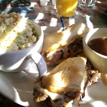 Barbie's Cafe - French dip with potato salad. Get it! - Cafes Near Me - Anchorage, Alaska