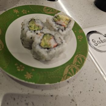 Sakai Sushi Train and Grill - California Roll from train - Conveyor Belt Sushi Near Me - Bellevue, Nebraska