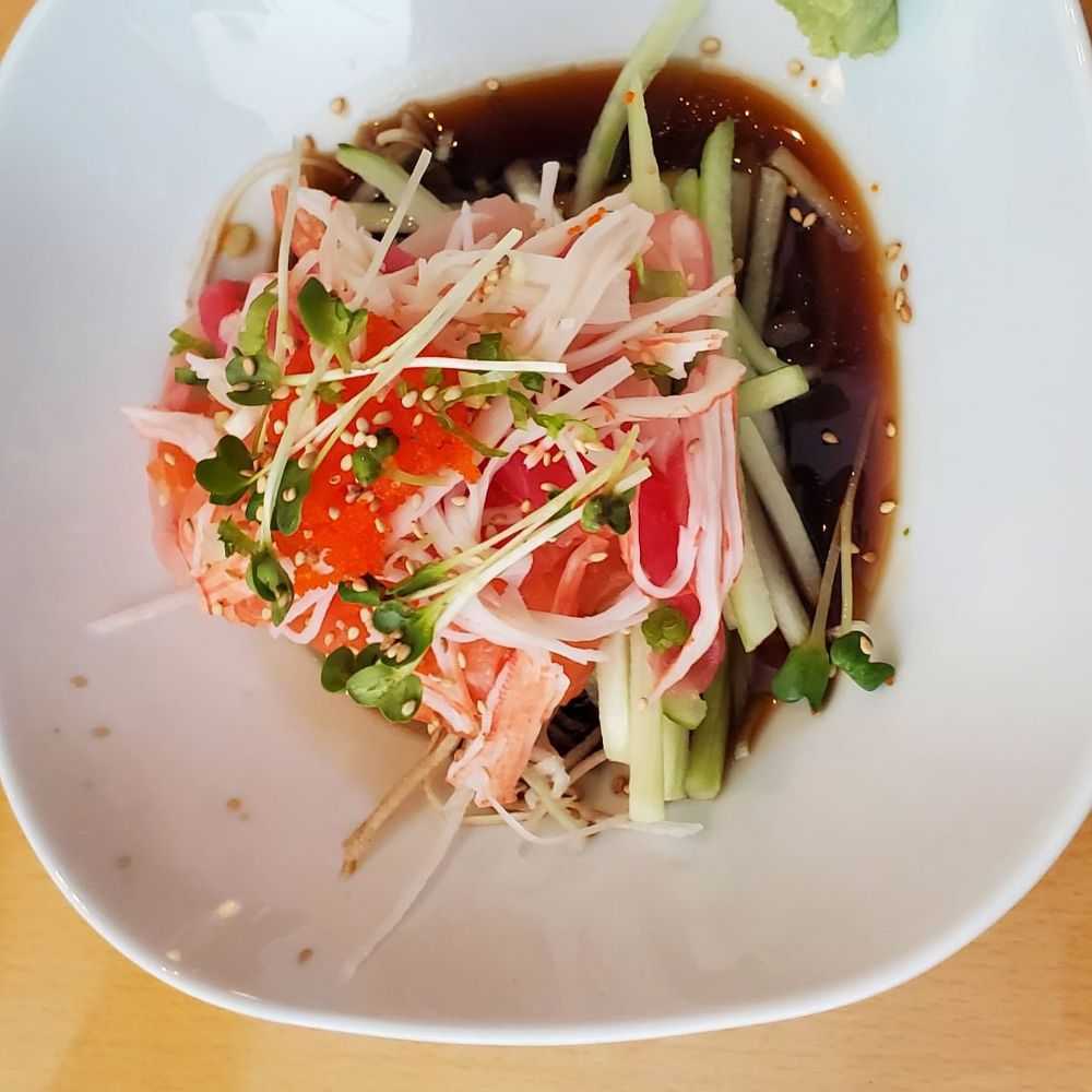 Kiku Sushi - Sashimi salad (Sunomono) - Sushi Bars Near Me - Baltimore, Maryland Kiku Sushi - Sashimi salad (Sunomono) - Sushi Bars Near Me - Baltimore, Maryland