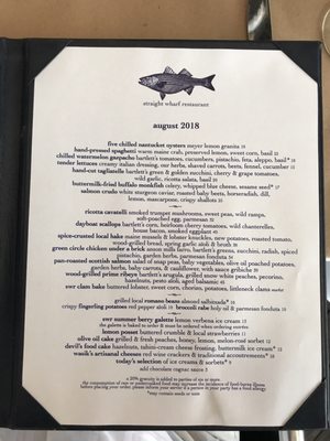 Menu photo 2 Straight Wharf Restaurant Nantucket, MA