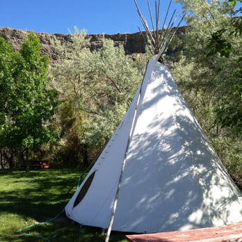Ponderosa Campground - The better, Pondarosa, Rental Tee-pee! (Down by the creek) - Campgrounds Near Me - Cody, Wyoming