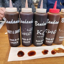 Bandana's Bar-B Q - Collinsville - Of course, we had to sample the sauce