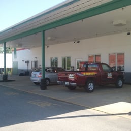 Here's a photo I took of the outdoor work bays. Photo by Tim Carter - www.StainSolver.com