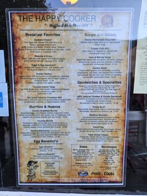 Menu photo 2 Happy Cooker Restaurant Georgetown, CO
