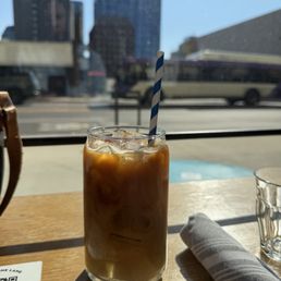 Iced coffee with cream Iced coffee with cream